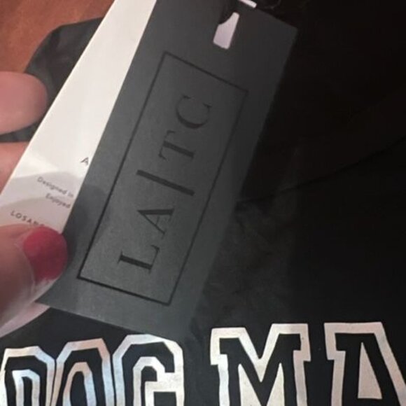 Dog Mama Womens Black Graphic Tee relaxed fit dog lovers comfort and style OS - Picture 7 of 10